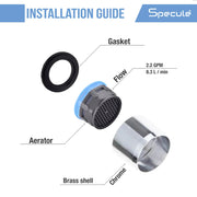 Foam Flow Aerator with Brass Permix (Female) (Pack of 4) - by Specule